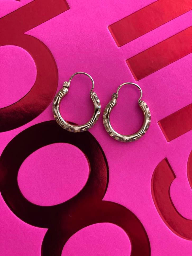 Gouden creolen gypsy hoops oorbellen 14 karaat antiek, Sieraden, Tassen en Uiterlijk, Oorbellen, Goud, Ophalen of Verzenden