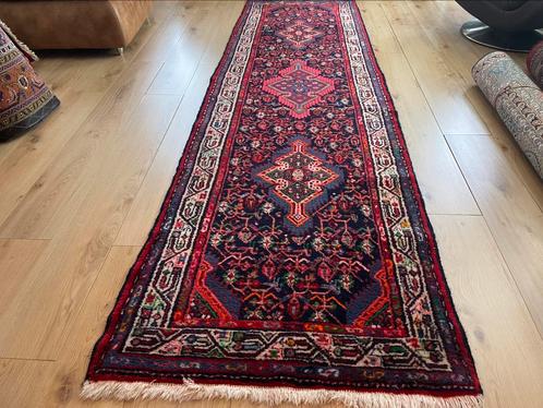  Handgeknoopte Perzische loper vintage 305 x 88 cm Gereinigd, Huis en Inrichting, Stoffering | Tapijten en Kleden, Zo goed als nieuw
