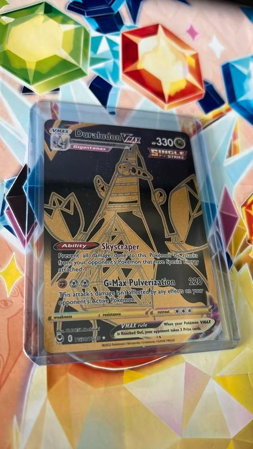 Duraludon VMAX TG30/TG30 (Silver Tempest), Hobby en Vrije tijd, Verzamelkaartspellen | Pokémon, Zo goed als nieuw, Losse kaart