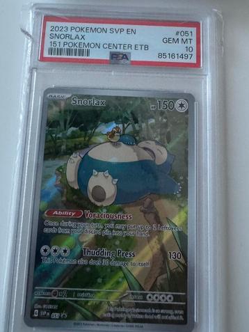 Pokemon 151 snorlax promo ERROR slab beschikbaar voor biedingen