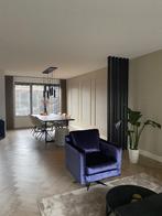 Fluwelen draaifauteuil paars/blauw, Huis en Inrichting, Fauteuils, Ophalen, 75 tot 100 cm, Zo goed als nieuw, Stof