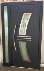 Aluminium voordeur met zijraam 124 x 204 cm Links kleur 7016, 120 cm of meer, Nieuw, Ophalen of Verzenden, Buitendeur