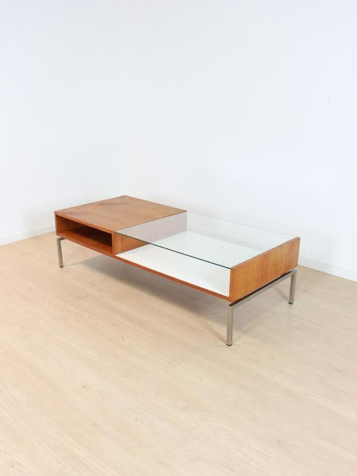 vintage salontafel, Huis en Inrichting, Tafels | Salontafels, Gebruikt, Minder dan 50 cm, 50 tot 100 cm, 100 tot 150 cm, Rechthoekig