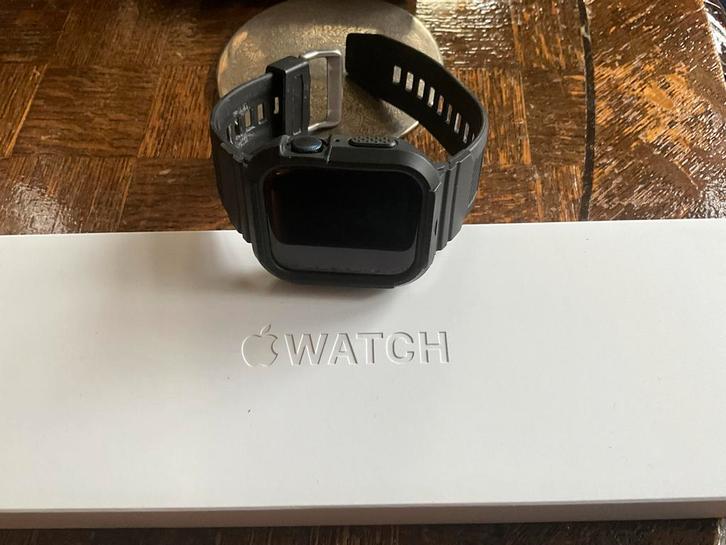 Apple Watch Series 6 44mm - Topconditie!, Sieraden, Tassen en Uiterlijk, Smartwatches, Gebruikt, iOS, Zwart, Hartslag, Waterdicht