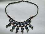 Vintage Afghaanse Lapis Lazuli Ketting, Gebruikt, Blauw, Ophalen of Verzenden, Steen of Mineraal