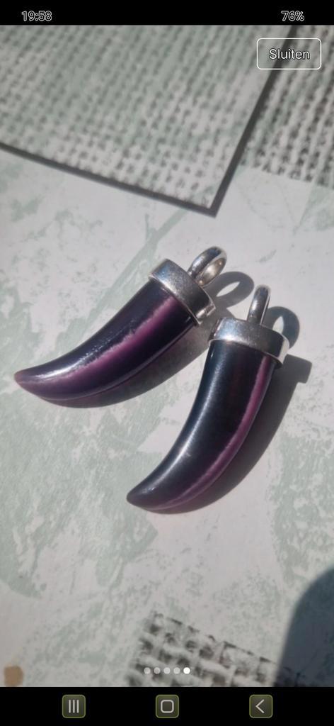 Ti Sento kettinghanger tand, Sieraden, Tassen en Uiterlijk, Kettinghangers, Gebruikt, Zilver, Overige kleuren, Overige voorstellingen
