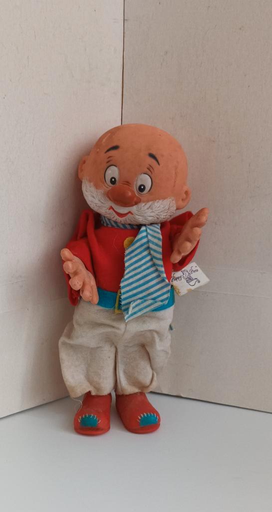 Zeldzame Oude Paulus de Boskabouter pop vilt, Verzamelen, Poppen, Gebruikt, Pop, Ophalen of Verzenden