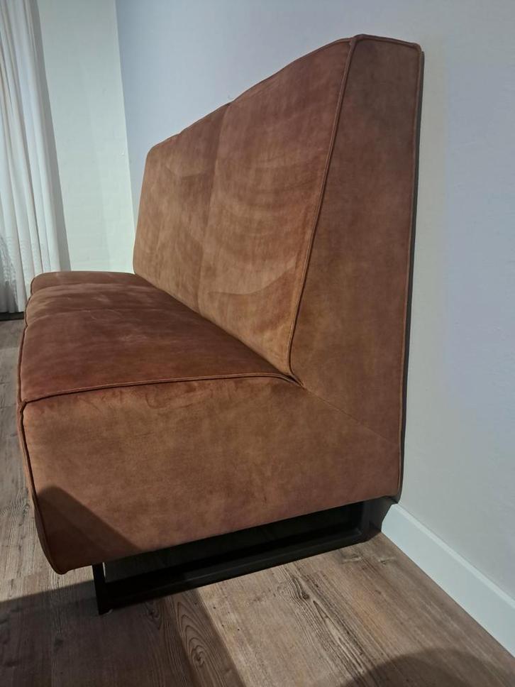Bank 3 zits kleur: Cognac, Huis en Inrichting, Banken | Sofa's en Chaises Longues, Zo goed als nieuw, Driepersoons, 200 tot 250 cm