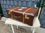 Hutkoffer met houten banden, Huis en Inrichting, Woonaccessoires | Kisten, Overige materialen, Minder dan 50 cm, Gebruikt, 50 tot 100 cm
