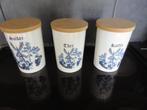 Koffie, thee en suiker opbergpot (aardewerk), Verzenden, Gebruikt