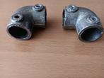 2 nieuwe Industrial bocht 90 gordijnroede 28mm, Huis en Inrichting, Ophalen of Verzenden, Nieuw