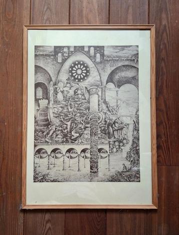 Escher-achtige tekening beschikbaar voor biedingen