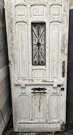 Antieke voordeur - hoogte 208 cm - breedte 87,5 cm, Antiek en Kunst, Curiosa en Brocante, Ophalen