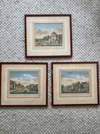 Oude Hollandse Stadsgezichten - Leiden, Koudekerk Overschie, Antiek en Kunst, Kunst | Etsen en Gravures, Ophalen of Verzenden