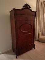 Antieke linnenkast met kuif - massief hout, Ophalen, Gebruikt, Met deur(en), Neoklassiek