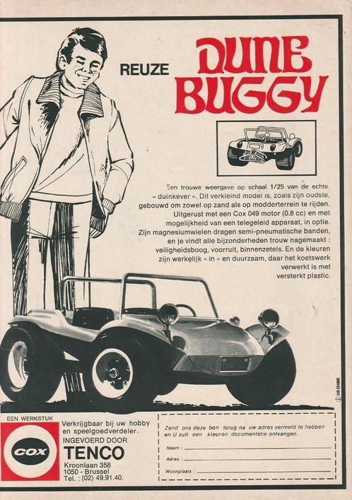 retro reclame 1971 Tenco speelgoed auto dune buggy, Verzamelen, Retro, Overige typen, Verzenden