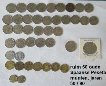ruim 60 oude Spaanse Peseta munten beschikbaar voor biedingen