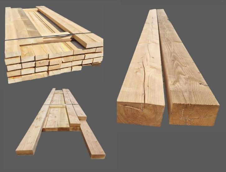 Aanbieding – Diverse Partijen Douglas Balken, Tuin en Terras, Palen, Balken en Planken, Nieuw, Balken, Ophalen