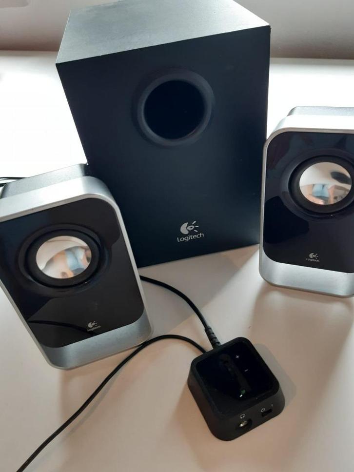 Logitech geluidsinstallatie, Audio, Tv en Foto, Luidsprekers, Gebruikt, Overige typen, 60 tot 120 watt, Overige merken, Ophalen