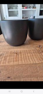 zwart mat potten, Ophalen, Gebruikt, Rond, Minder dan 25 cm