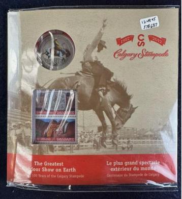 Canada - 25-cent Coloured Coin and Stamp Set 2012 beschikbaar voor biedingen