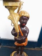 Antieke Lamp met Beeldje   95 centimeter hoog., Ophalen