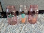 3 leuke zomerse vaasjes, Overige kleuren, Nieuw, Ophalen of Verzenden, Glas