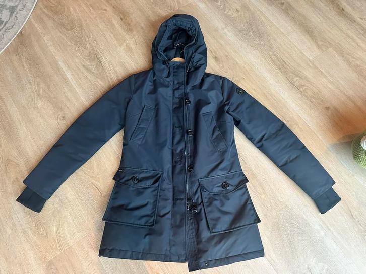 4 pocket parka V2 Airforce jas dames, Kleding | Dames, Jassen | Winter, Zo goed als nieuw, Maat 38/40 (M), Blauw, Ophalen of Verzenden