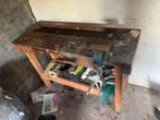 Timmermanswerkbank met bankschroef, Doe-het-zelf en Verbouw, Ophalen, Gebruikt, 70 tot 120 cm, Bankschroef