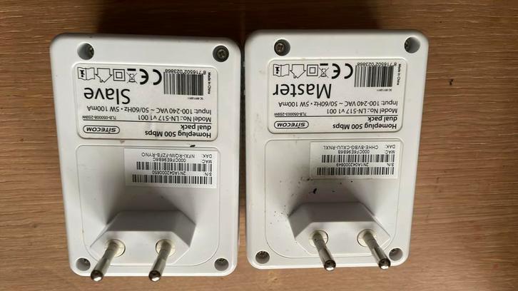 Sitecom Homeplug 500 Mbps dual pack, Computers en Software, Netwerkkaarten, Zo goed als nieuw, Ophalen