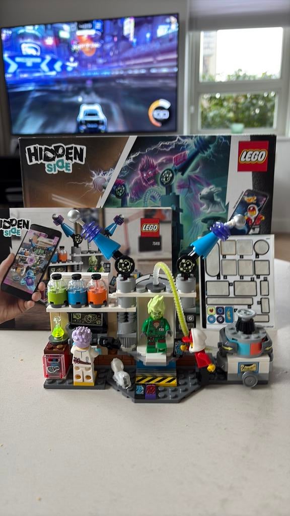 Lego Hidden side J.B.’s Spooklab 70418, Ophalen of Verzenden, Zo goed als nieuw, Complete set, Lego