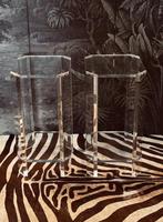 SET PLEXIGLAS LUCITE PIEDESTAL PLANTENTAFELS CONSOLES SOKKEL, Ophalen