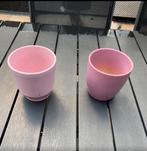 Roze en lila bloempotten. (Woonkamer), Rond, Binnen, Ophalen of Verzenden, Zo goed als nieuw