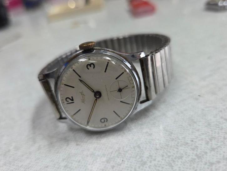 Vintage Hengle Polshorloge, Sieraden, Tassen en Uiterlijk, Horloges | Antiek, Polshorloge, Overige merken, Staal, 1930 tot 1960