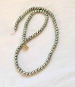 Parelketting van Grijze Zoutwater Parels Minimalistisch 14K, Sieraden, Tassen en Uiterlijk, Kettingen, Ophalen of Verzenden, Nieuw