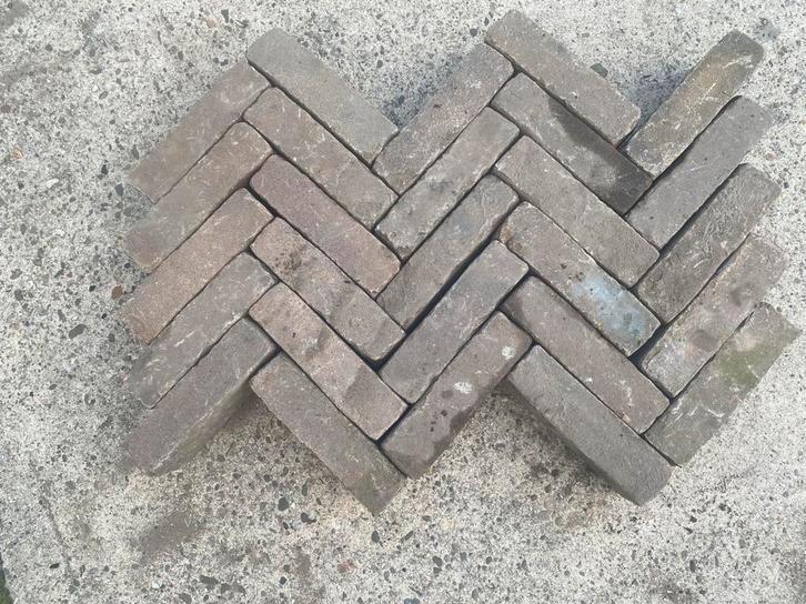 Oud gebakken waatljes, Tuin en Terras, Tegels en Klinkers, Gebruikt, Klinkers, Keramiek, 10 m² of meer, Ophalen