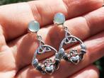 Vanoli - 925 zilver oorbellen / oorstekers Keltisch Claddagh, Daiva1973@hotmail.com, Hangers, Vanoli, Blauw
