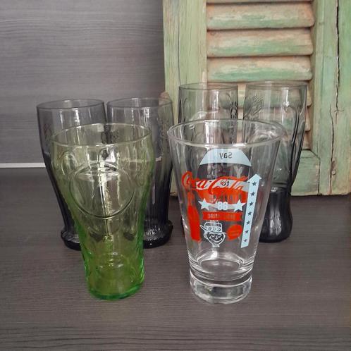 6 Vintage Coca Cola glazen, Verzamelen, Merken en Reclamevoorwerpen, Zo goed als nieuw, Gebruiksvoorwerp, Ophalen of Verzenden