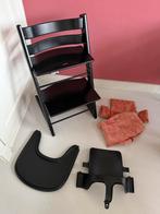 Stokke Tripp Trapp Stoel met Babyzitje, Dienblad & Kussen, Kinderen en Baby's, Kinderstoelen, Ophalen, Gebruikt, Meegroeistoel