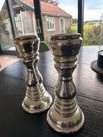 2 kandelaren  mercury white 26cm, Ophalen of Verzenden, Gebruikt, Overige materialen