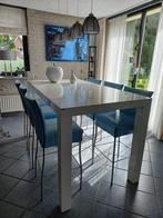 ZEN bartafel van Goossens + 8 stoelen – goede staat!, Ophalen, Gebruikt, Overige materialen, 100 tot 150 cm