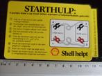 sticker Shell helpt logo starthulp accu leeg vol startkabels, Verzenden, Zo goed als nieuw, Bedrijf of Vereniging