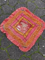 Antiek wandkleed kussenhoes geborduurd 2st! +-55-60cm Miekje, Ophalen of Verzenden