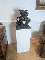 Uniek groot Bronzen beeld van Napoleon op zuil., Ophalen of Verzenden