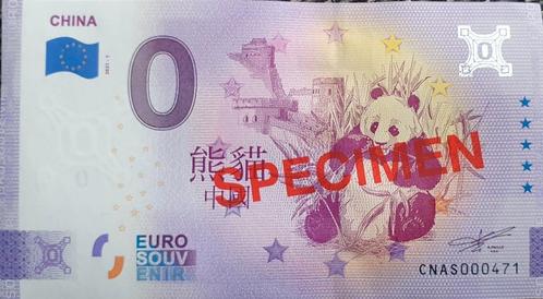 0 euro CHINA CNAS 2021-1 SPECIMEN, Postzegels en Munten, Bankbiljetten | Europa | Eurobiljetten, Duitsland, Ophalen of Verzenden