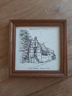 tegeltje in lijst Spanbroek 't Oude Raadhuis 1598, Antiek en Kunst, Ophalen of Verzenden