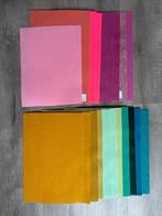 Stapel vilten lapjes in diverse kleuren, Hobby en Vrije tijd, Vilt, Ophalen of Verzenden, Nieuw, Los Vilt