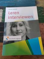 Leren interviewen - Marian Hulshof, Ophalen of Verzenden, Zo goed als nieuw