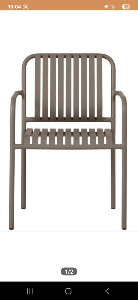 Stella tuinstoel stapelbaar walnootkleurig, Tuin en Terras, Tuinstoelen, Nieuw, Stapelbaar, Ophalen of Verzenden