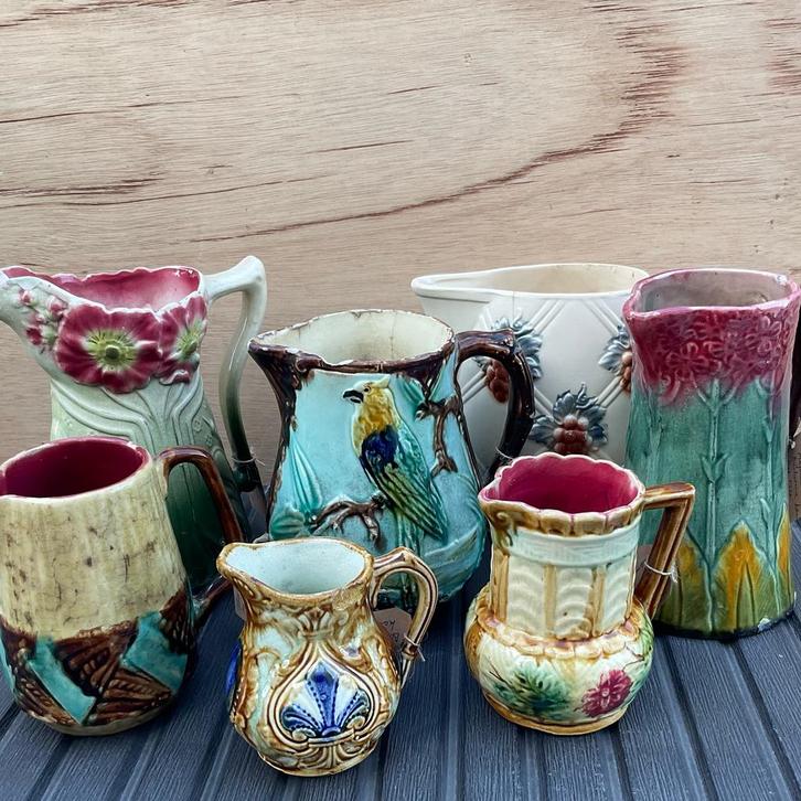 Barbotine/majolica kan *floor epe*, Antiek en Kunst, Antiek | Keramiek en Aardewerk, Ophalen of Verzenden